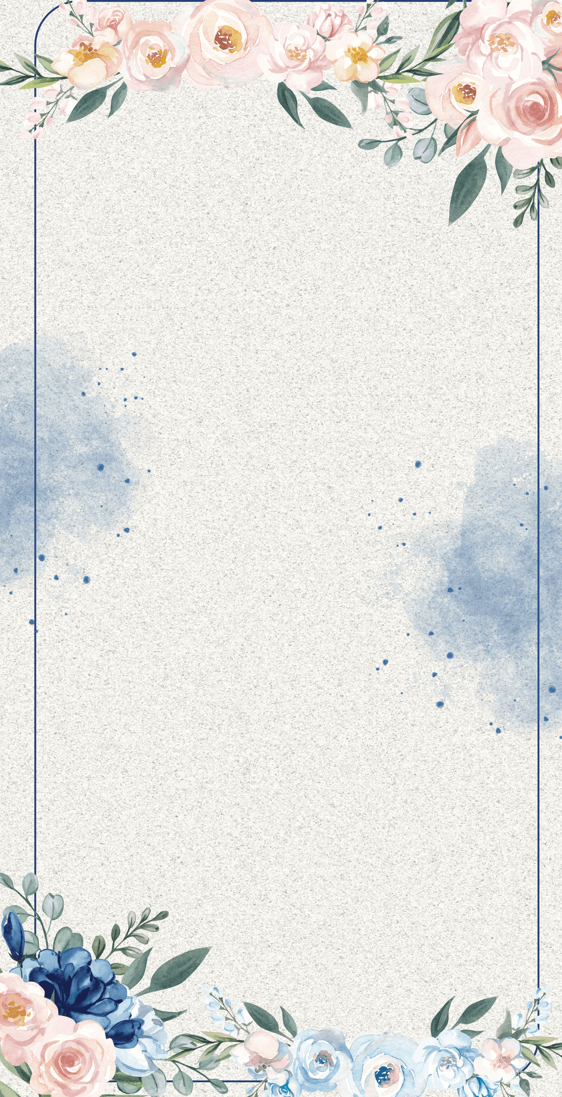 Blue Floral Romance